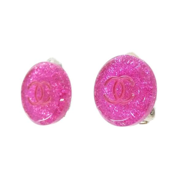 CHANEL Gold-Tone Faux Pearl & Crystal Logo Earrings - Picture 2 of 3